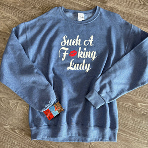 Such A Fucking Lady Crewneck - Red Lip