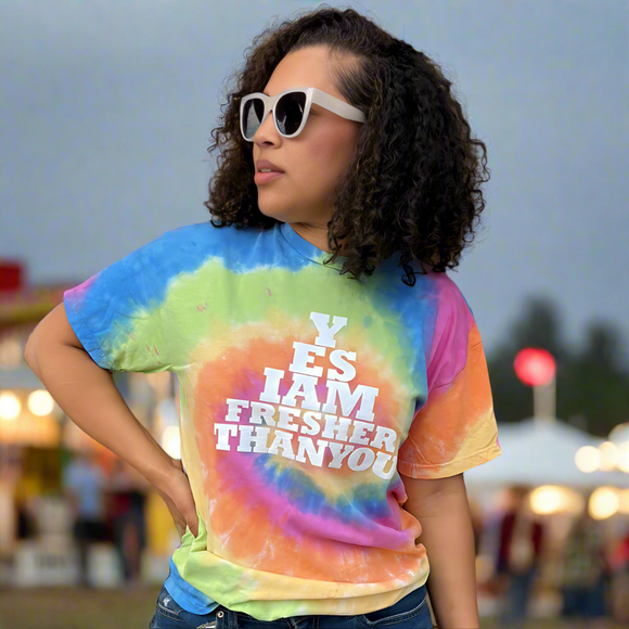 Fresher Eyechart Dye Tee - Sherbet Skies