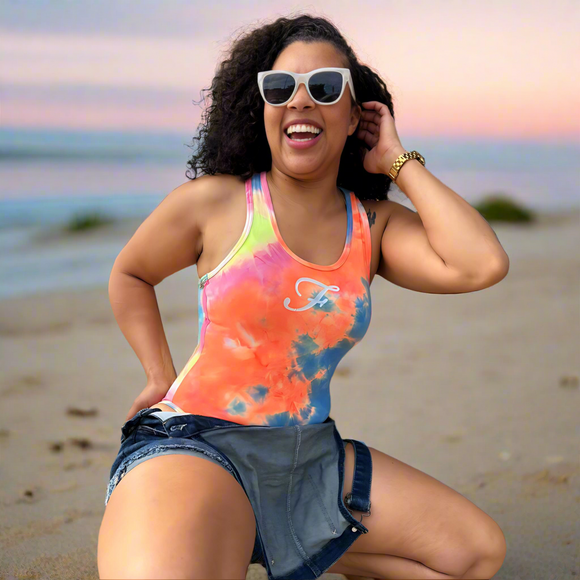 Fresher Neon Lights Tank Bodysuit  - Multi