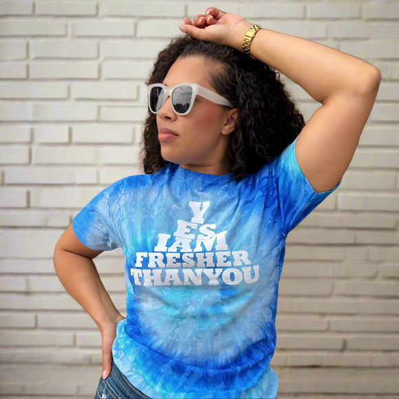 Fresher Eyechart Dye Tee - The Blues