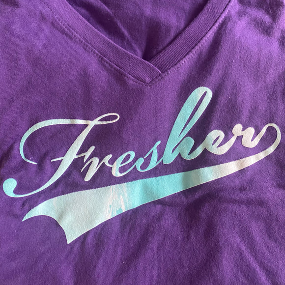 Fresher V Neck Tee - Purple Spring