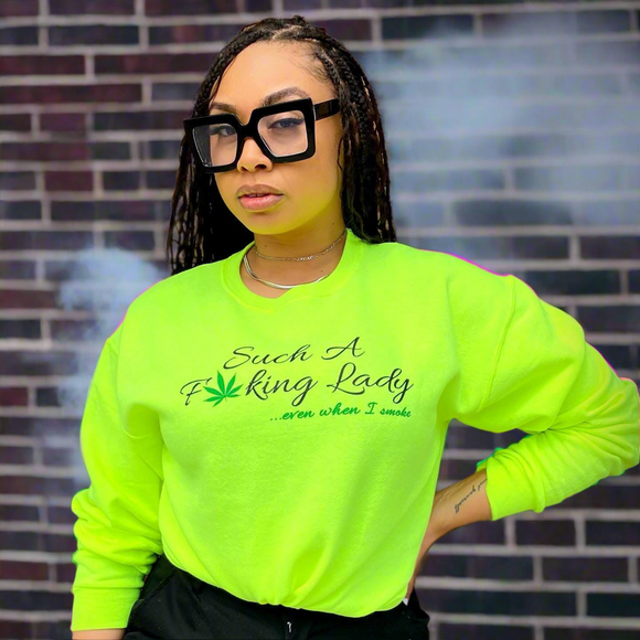 Such A Fucking Lady Crewneck - Smoke