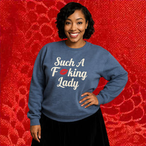 Such A Fucking Lady Crewneck - Red Lip