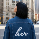 .her Nametag Denim Jacket