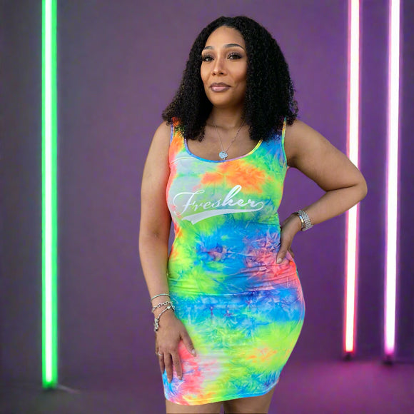 Fresher Bawdy Dress - Neon Glow