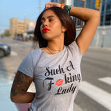 Such A Fucking Lady Tee - Red Lip