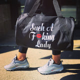 Such A Fucking Lady Getaway Duffle - Red Lip