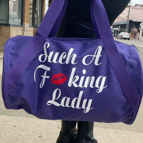 Such A Fucking Lady Getaway Duffle - Red Lip