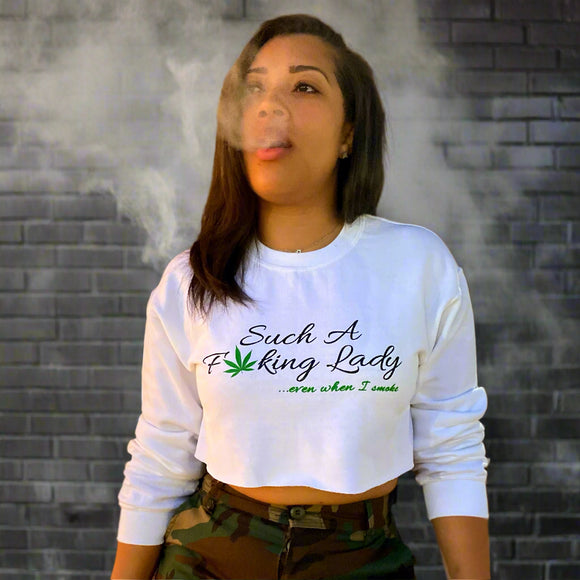 Such A Fucking Lady Crop - Smoke
