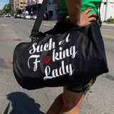 Such A Fucking Lady Getaway Duffle - Red Glitter Lip