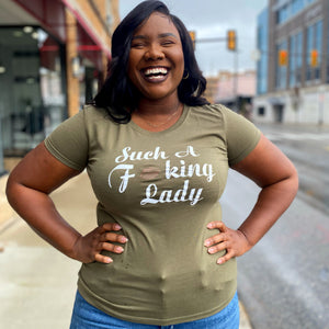 Such A Fucking Lady Tee - Brown Lip