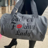 Such A Fucking Lady Getaway Duffle - Red Glitter Lip