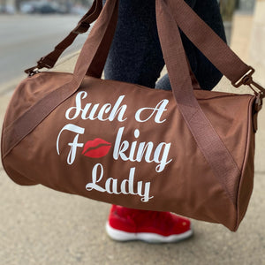 Such A Fucking Lady Getaway Duffle - Red Lip