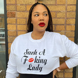 Such A Fucking Lady Crop - Red Lip
