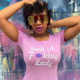 Such A Fucking Lady Tee - Purple Lip