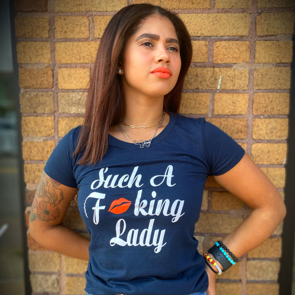 Such A Fucking Lady Tee - Orange Lip